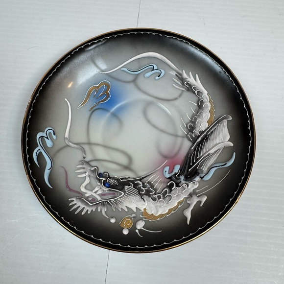 Moriage Japan Dragonware Saki Tea Set Vintage 1940’s Whistling Bird Hand Painted - Picture 4 of 16